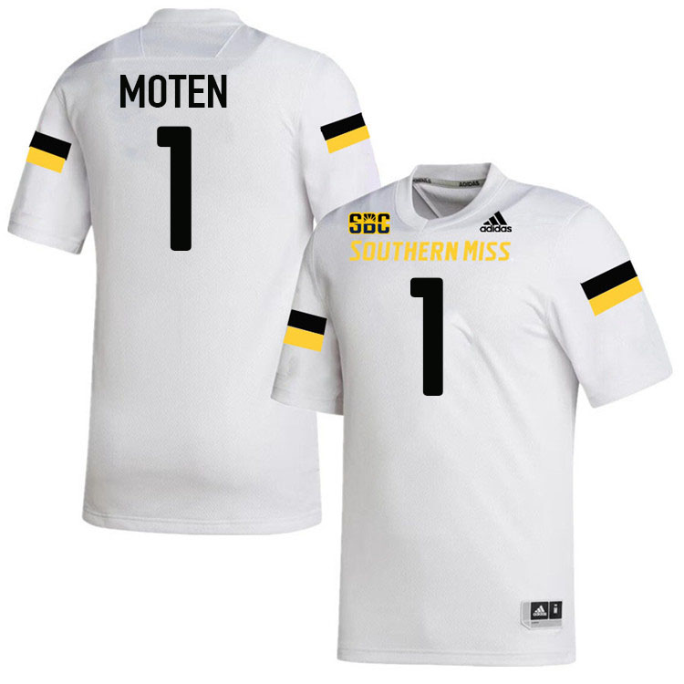 Southern Miss Golden Eagles #1 Josh Moten Football Jersey Stitched-White